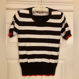 Striped short sleeve top